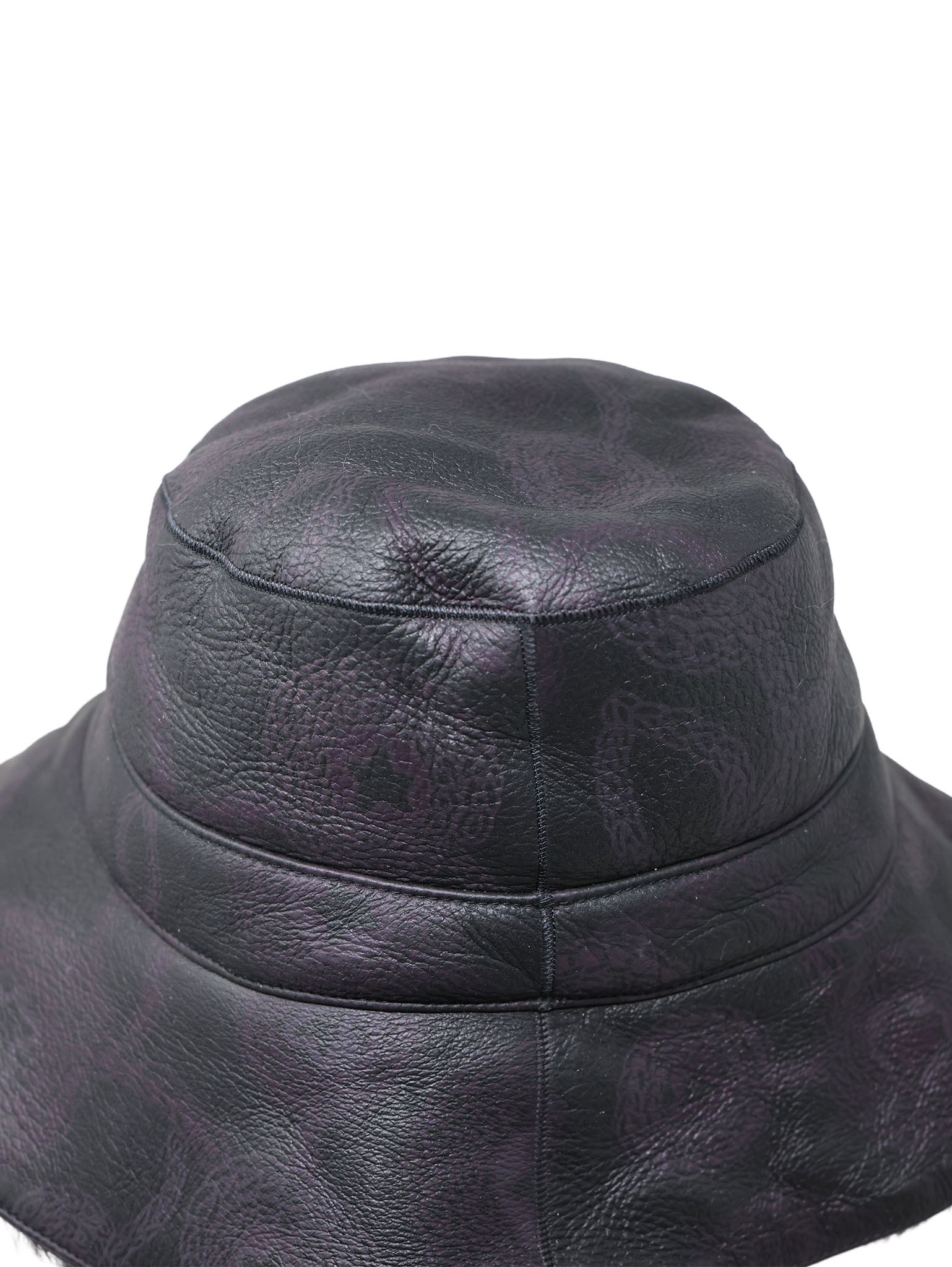 Fantastic Flowers Printed Reversible Shearling Bucket Hat Designed by Zandra Rhodes