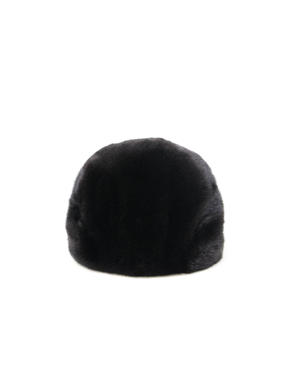 Black Mink Fur Beanie