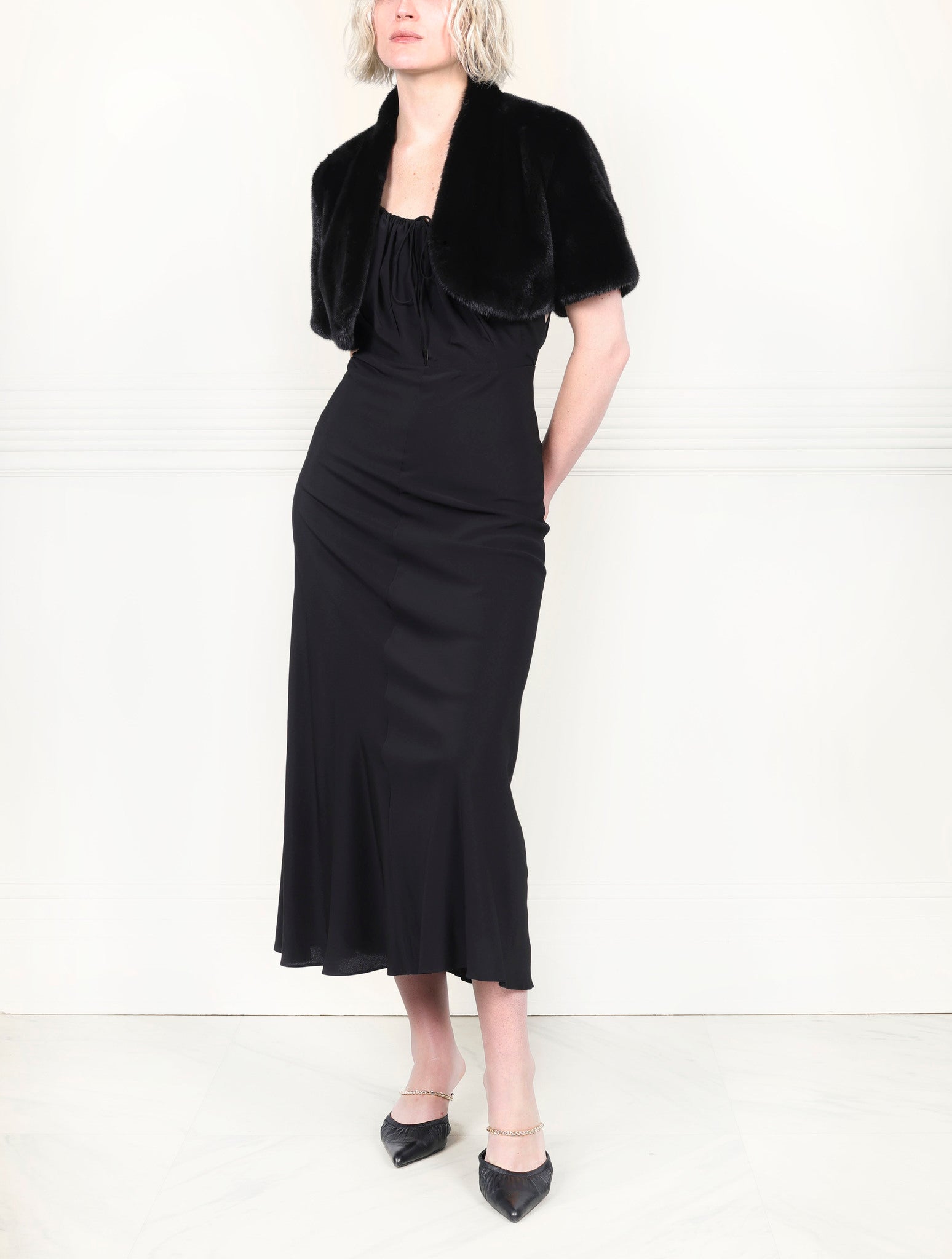 The Oval Mink Fur Shrug