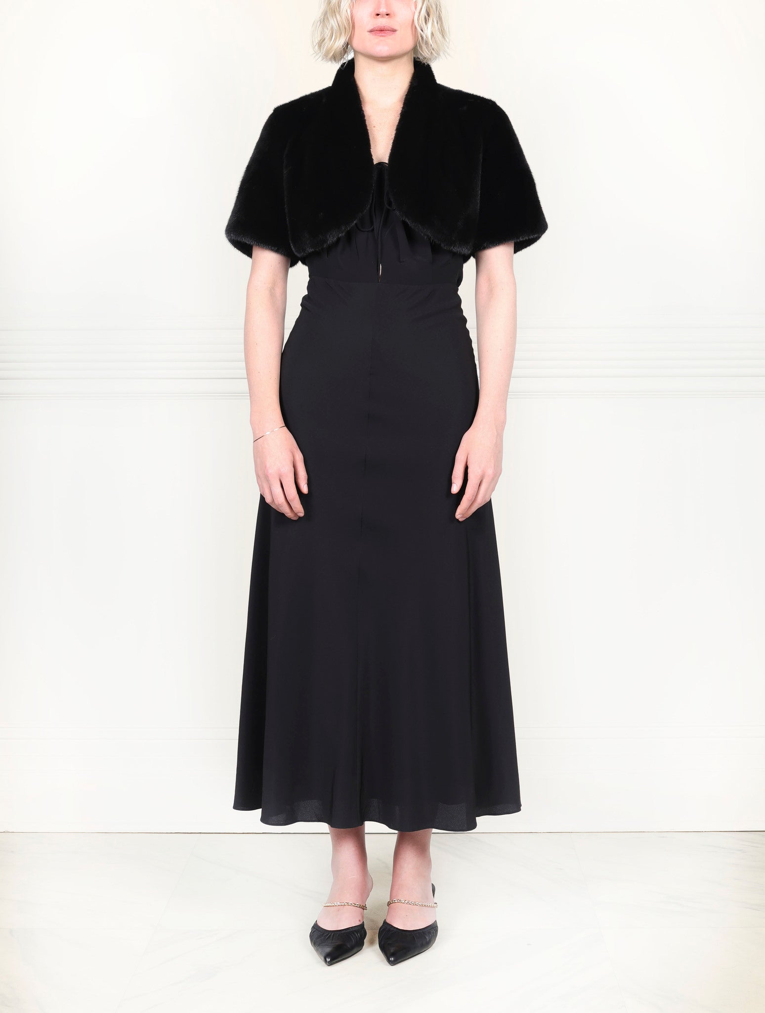The Oval Mink Fur Shrug