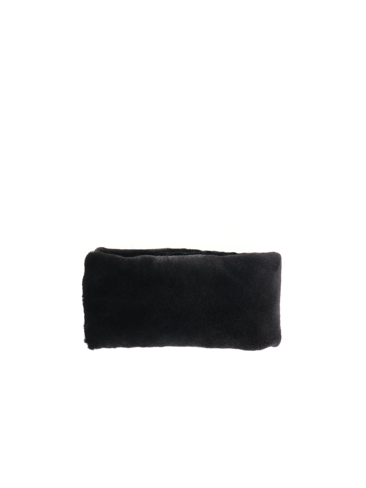 Oversized Mink Headband in Black
