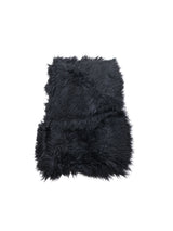 Curly Shearling Throw in Black