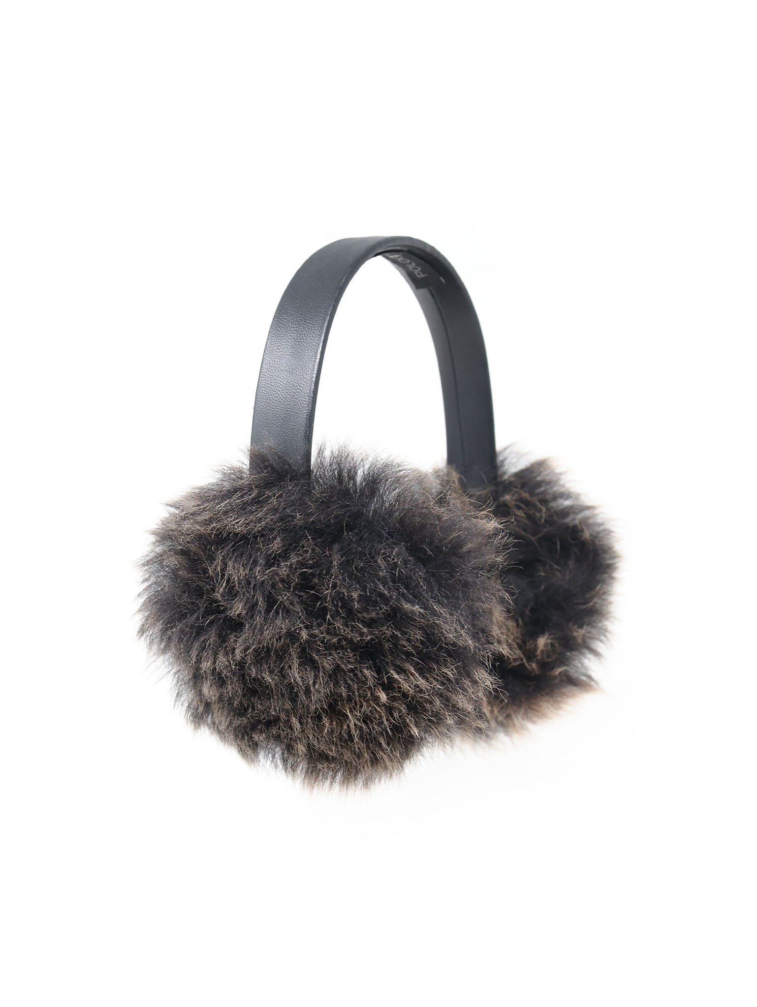 Two Toned Toscana Shearling Earmuffs with Leather Band