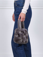 The Meow Mini Intarsia Mink Bag