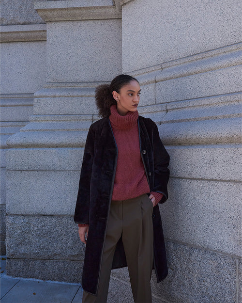 The Annie Reversible Merino Shearling Coat