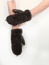 Shearling Fold Over Mittens