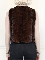 Brown Upcycled Mink Vest