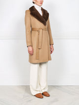 The Reece Cashmere Coat with Mink Fur Collar