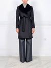 The Reece Cashmere Coat with Mink Fur Collar