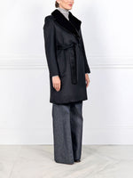The Reece Cashmere Coat with Mink Fur Collar