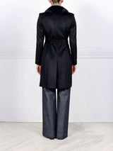 The Reece Cashmere Coat with Mink Fur Collar
