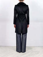 The Reece Cashmere Coat with Mink Fur Collar