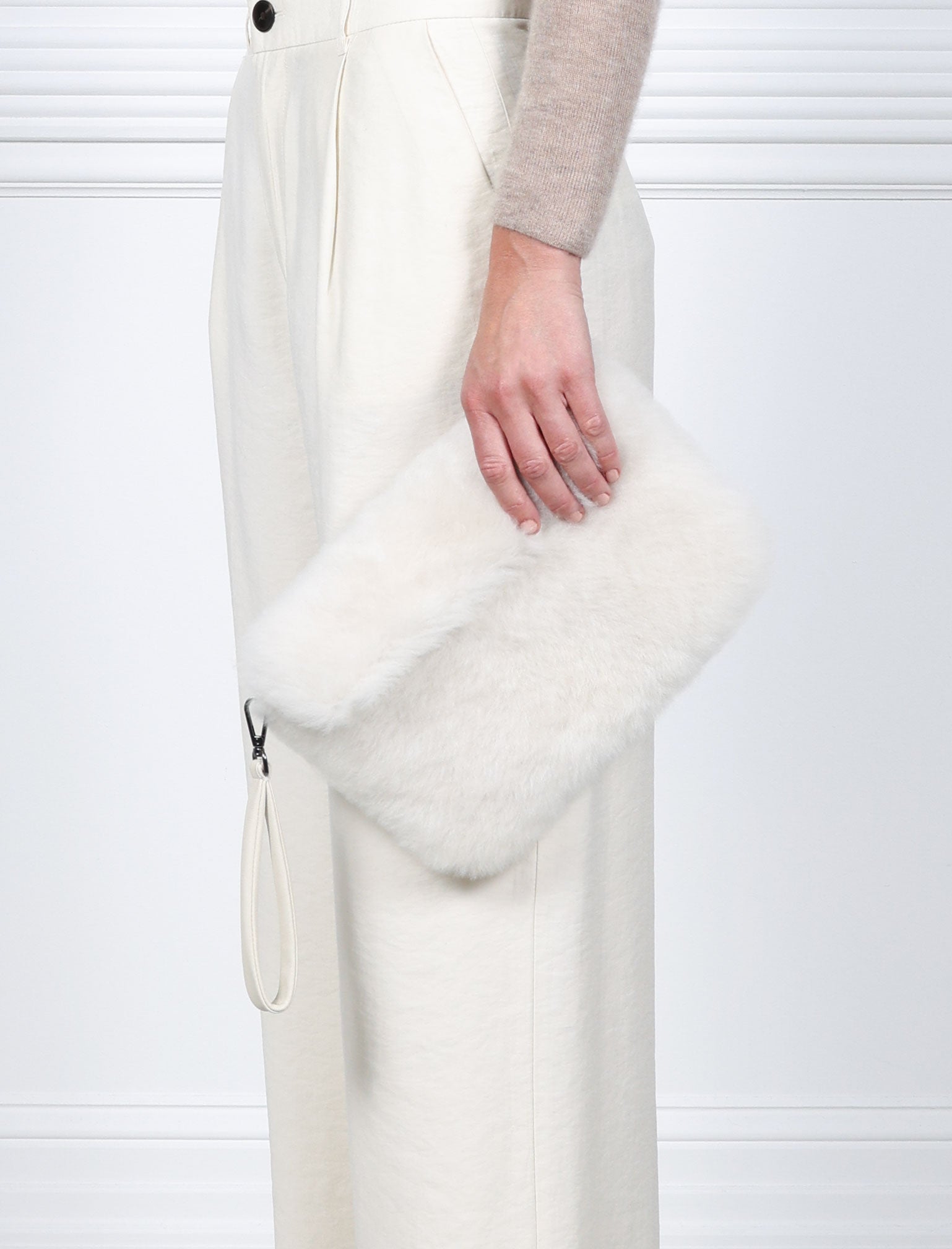 Cashmere Shearling Clutch