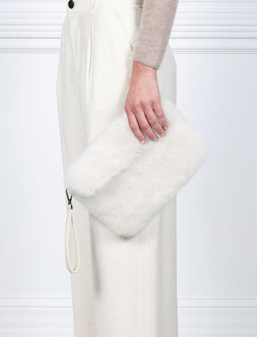 Cashmere Shearling Clutch