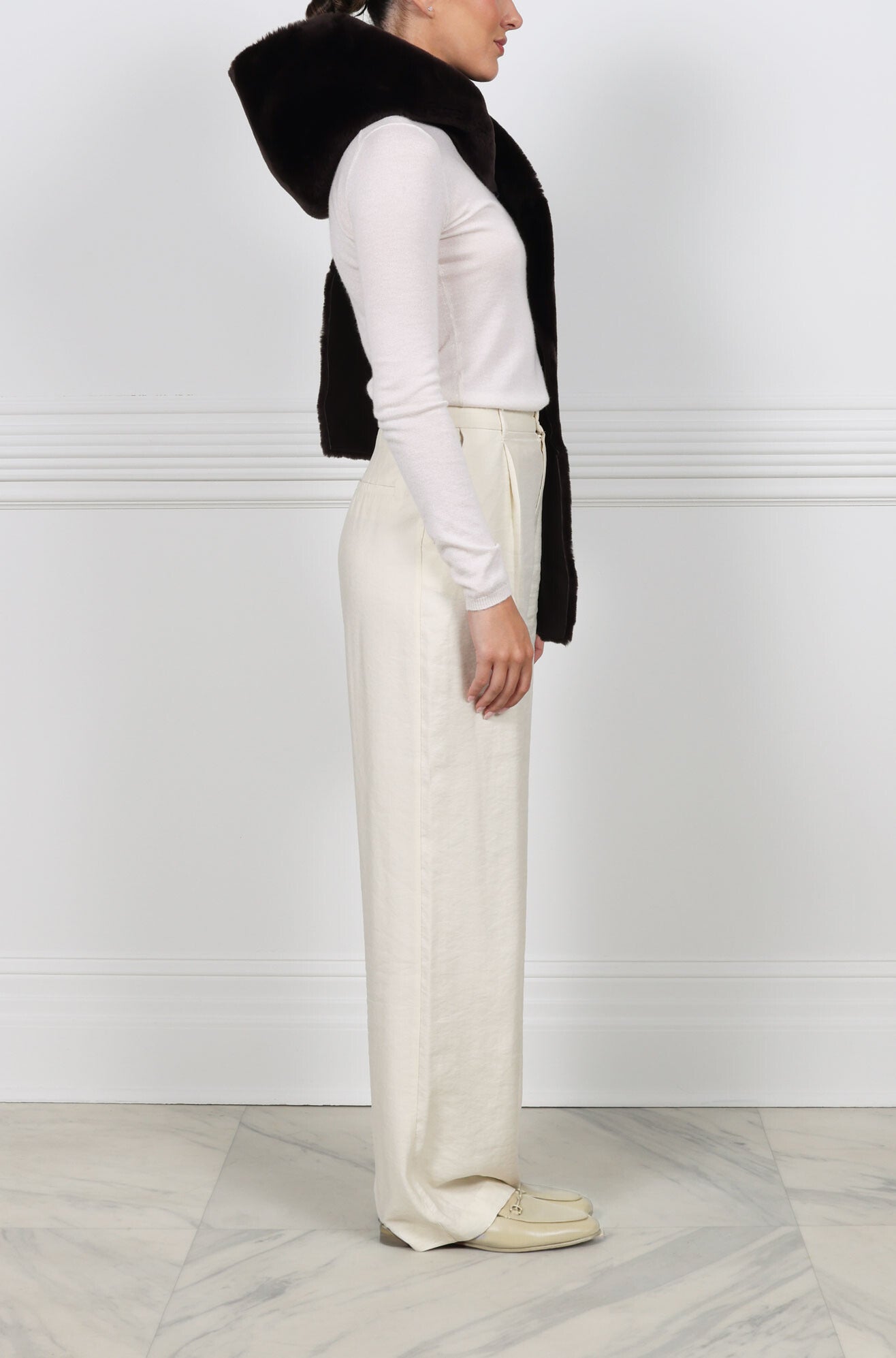 Merino Shearling Scoodie with Pockets