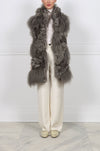 Multi Media Shearling Scarf