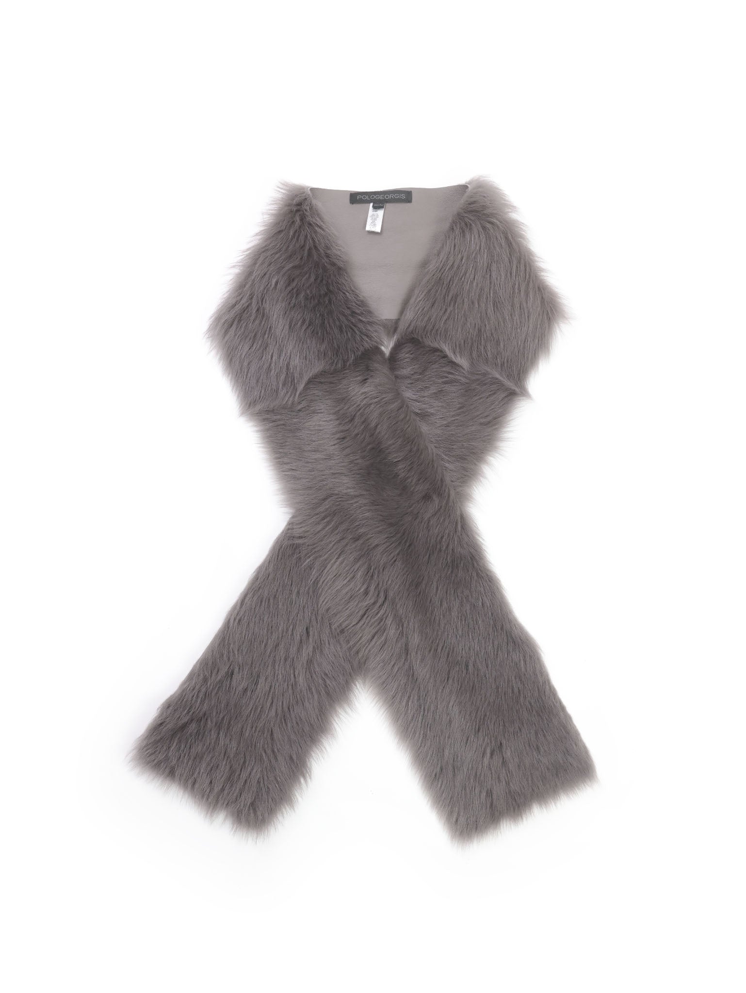 Toscana Shearling Raw Edge Scarf