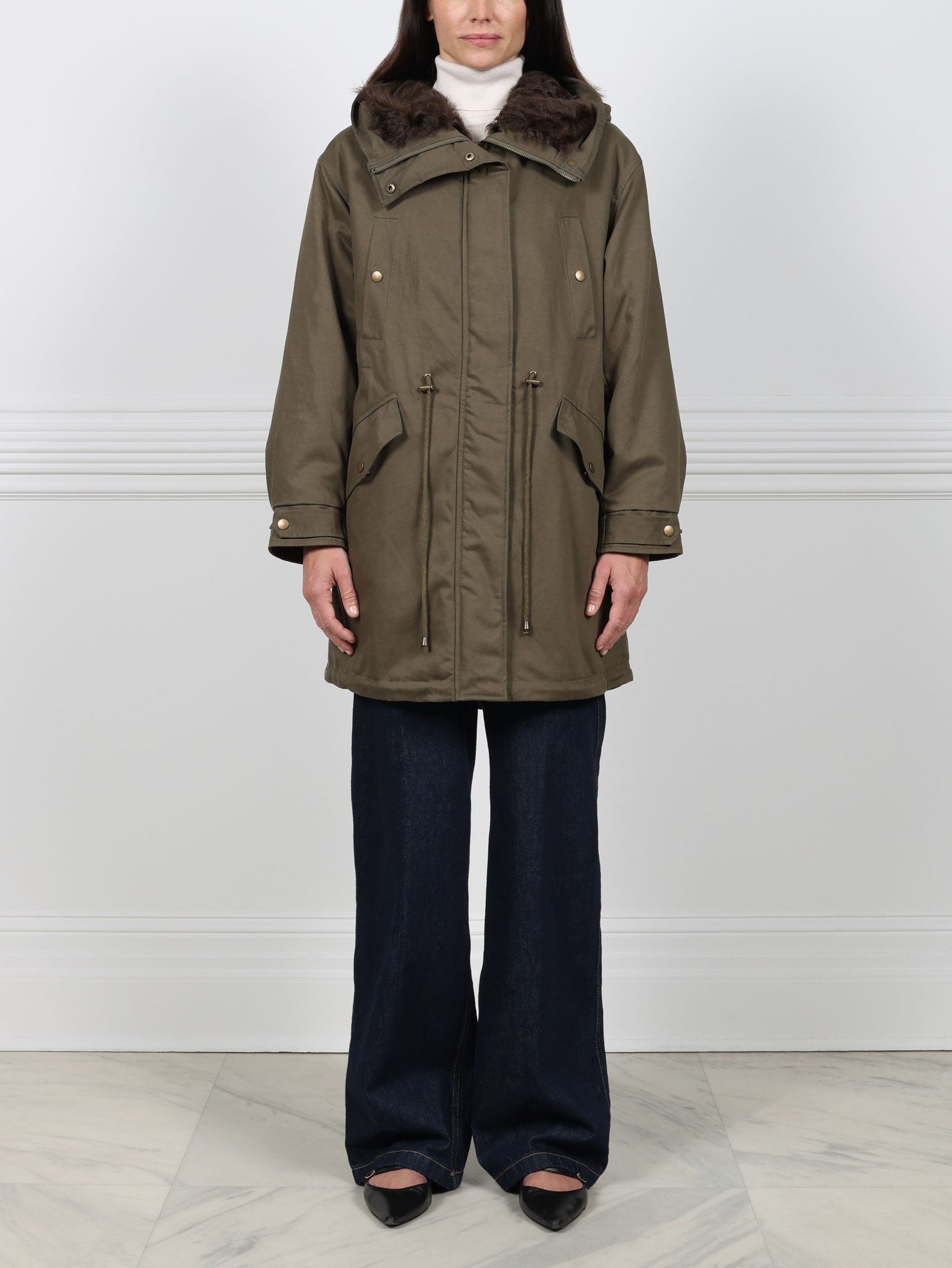 The Mahogany Shearling Lined Coat