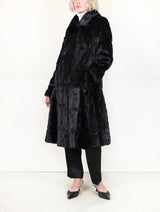 The Trumpet Black Ermine Coat