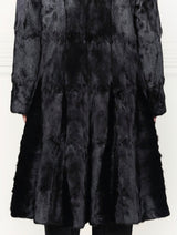 The Trumpet Black Ermine Coat