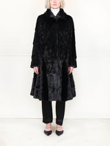 The Trumpet Black Ermine Coat