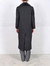 The Lia Oversized Wool Coat with Mink Fur Collar
