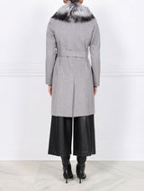 The Amal Wool Coat with  Fur Collar
