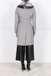 The Amal Wool Coat with  Fur Collar