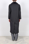 The Lia Oversized Wool Coat with Mink Fur Collar