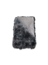 Upcycled Fox Throw in Silver