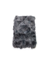 Upcycled Fox Throw in Silver