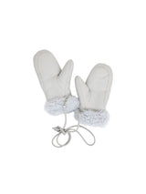 Shearling Mittens with Short String