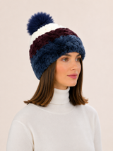 The Knit Striped Rex Rabbit Hat