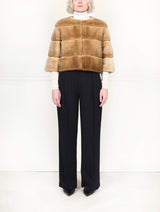 Camel Mink Fur Jacket
