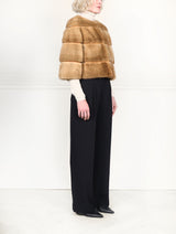 Camel Mink Fur Jacket