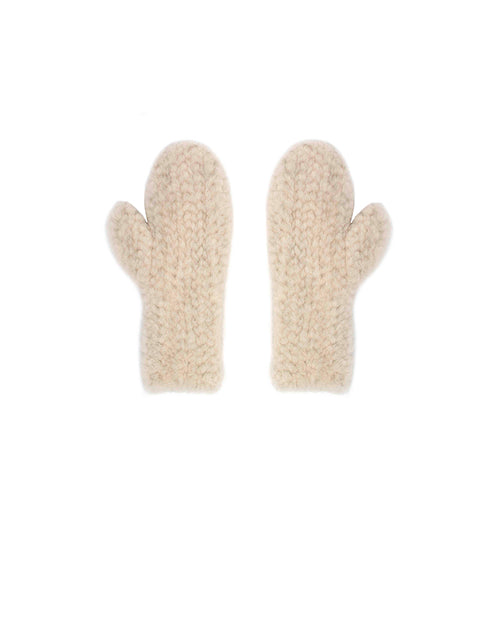 Knitted Shearling Mittens