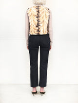 Chevron Upcycled Sheared Mink Vest