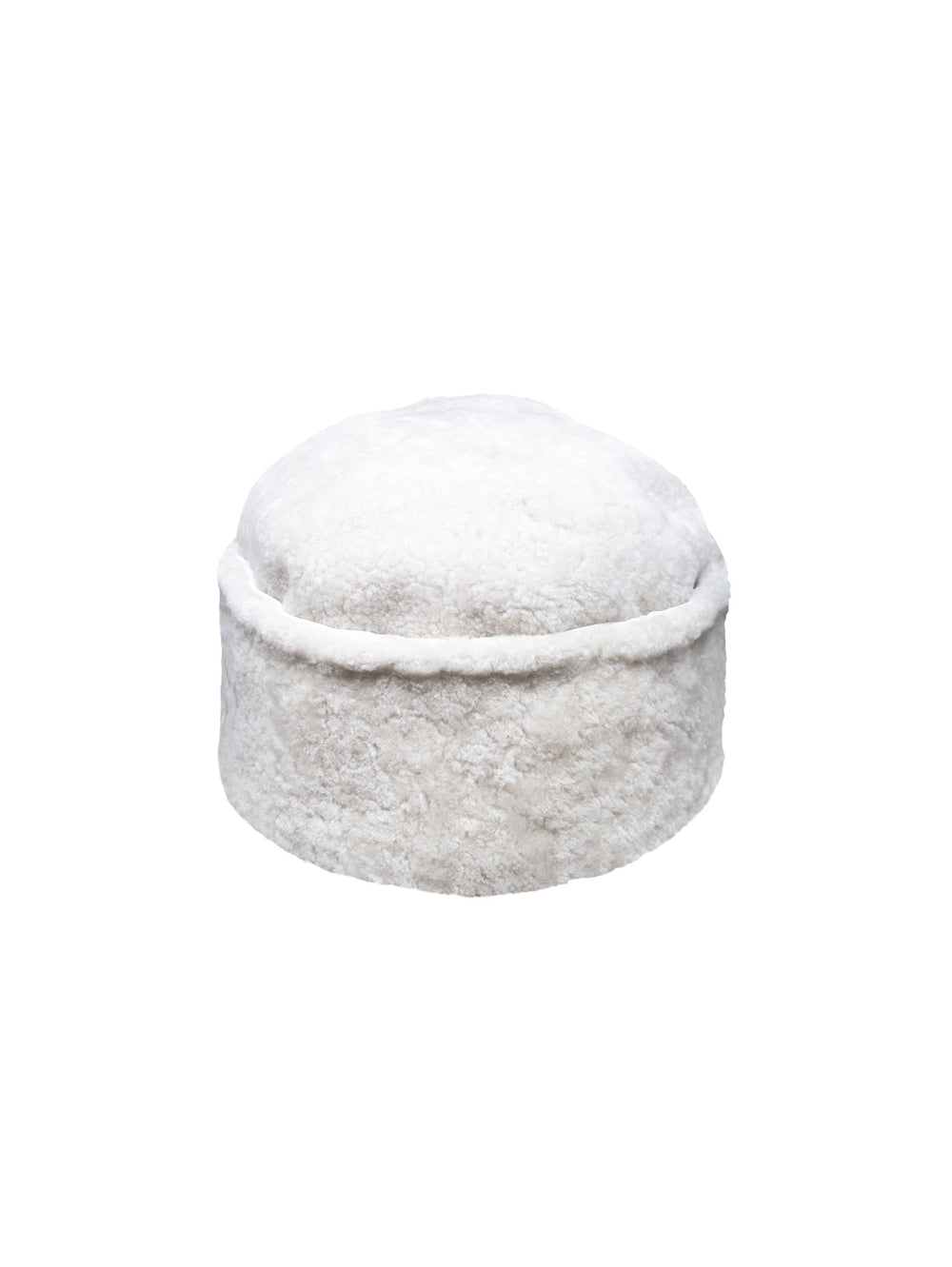 Sheared Curly Shearling Beanie
