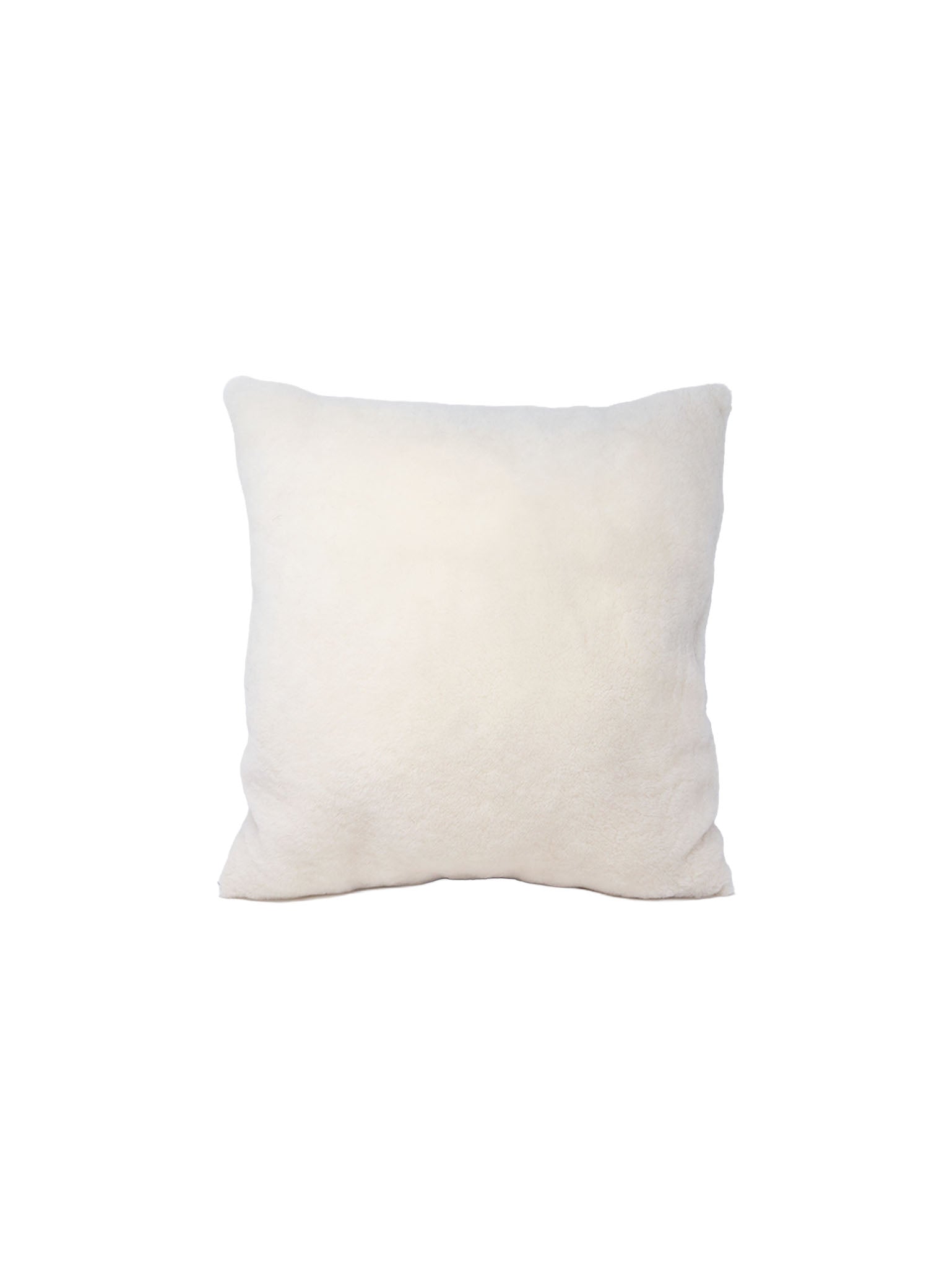 Sheared Shearling Pillow in Ivory