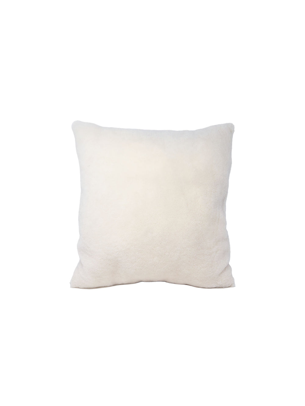 Sheared Shearling Pillow in Ivory