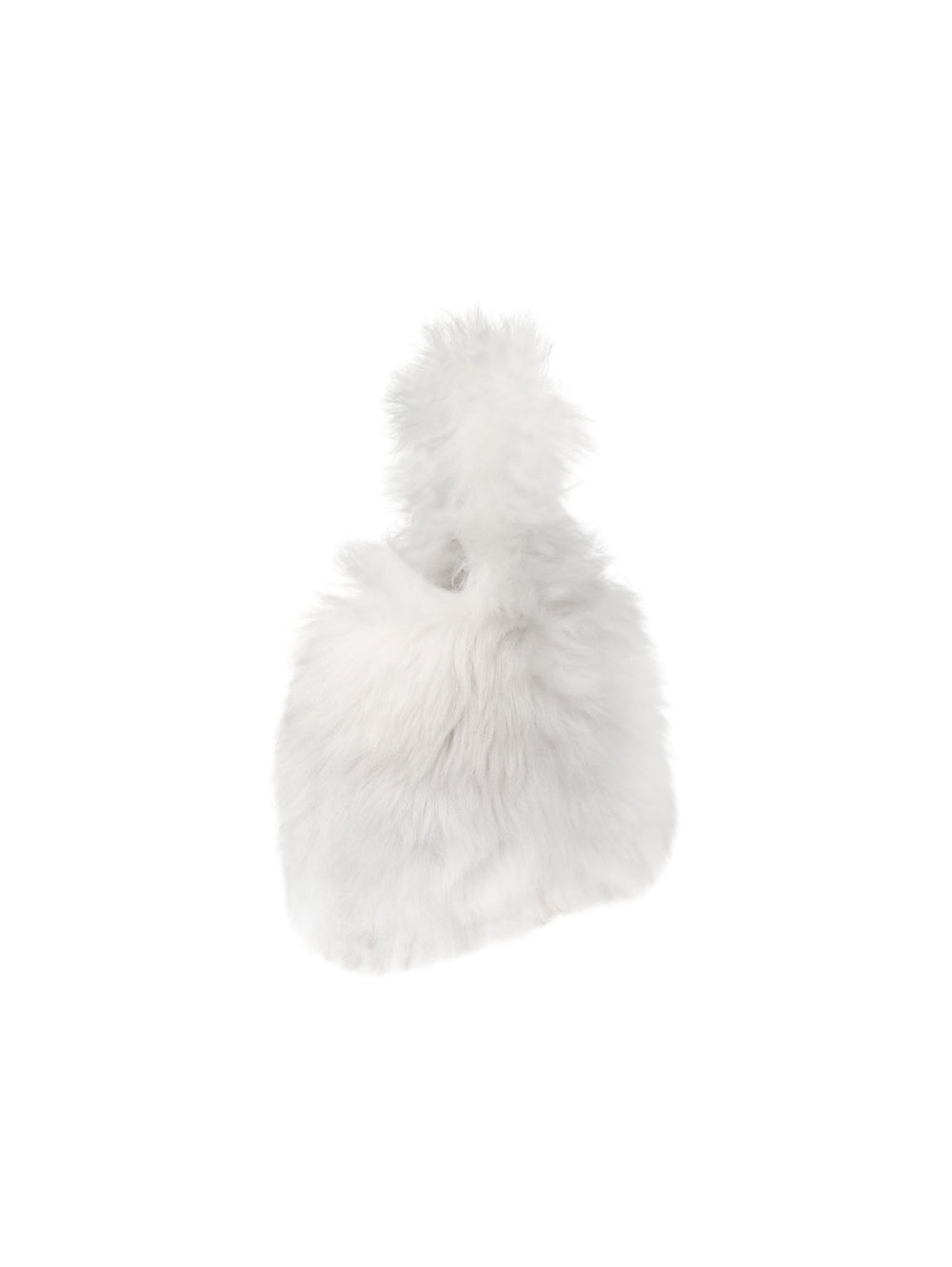 The Meow Mini in Ivory Long Hair Shearling