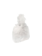 The Meow Mini in Ivory Long Hair Shearling