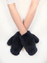 Knitted Mink Mittens
