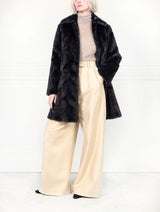 The Fen Upcycled Reversible Mink Coat in Black