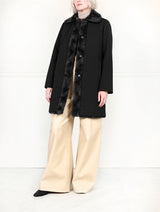 The Fen Upcycled Reversible Mink Coat in Black