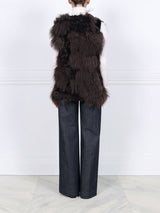Multi Media Shearling Vest