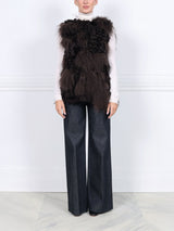 Multi Media Shearling Vest