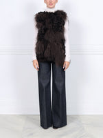Multi Media Shearling Vest