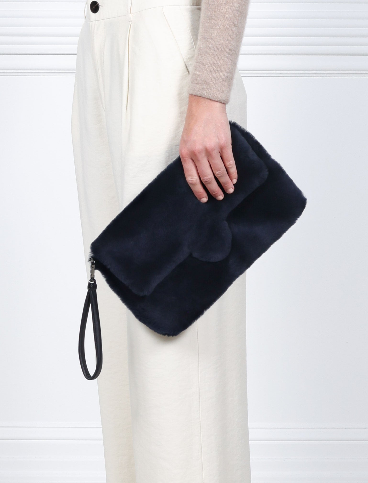 Shearling Clutch