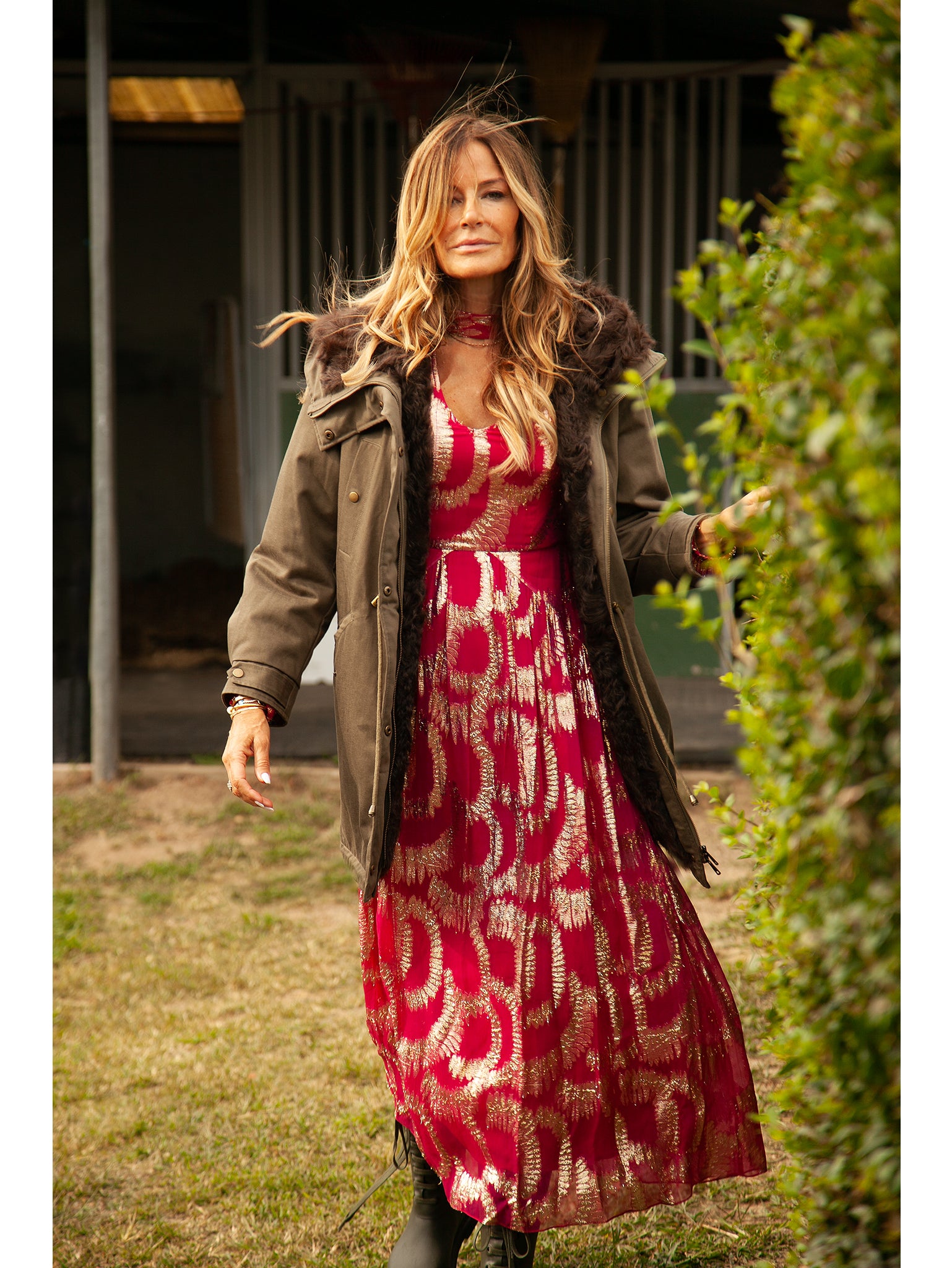 The Mahogany Shearling Lined Coat